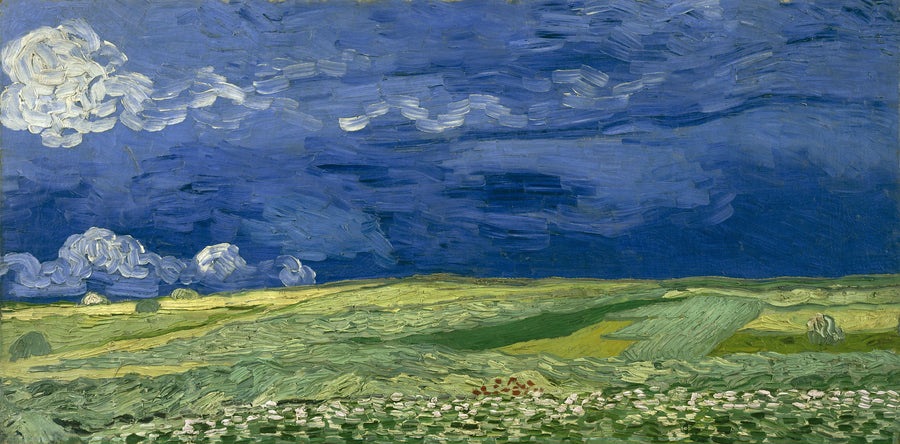 Weizenfeld unter Gewitterwolken - Vincent van Gogh