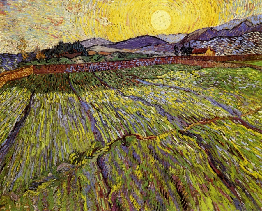 Geschlossener Hof mit aufgehender Sonne - Vincent van Gogh