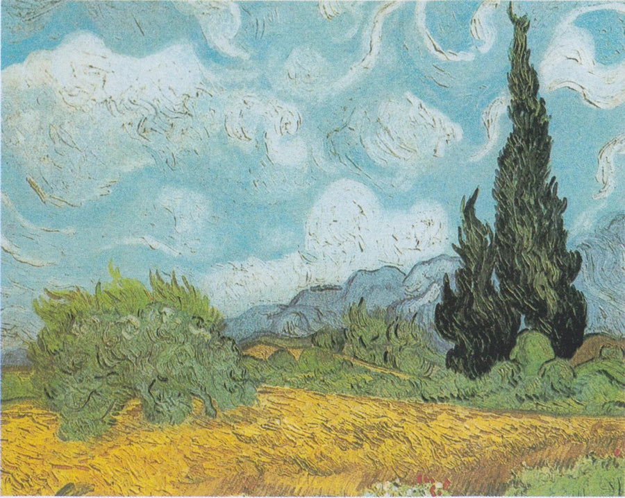 Weizenfeld mit Zypressen - Vincent van Gogh