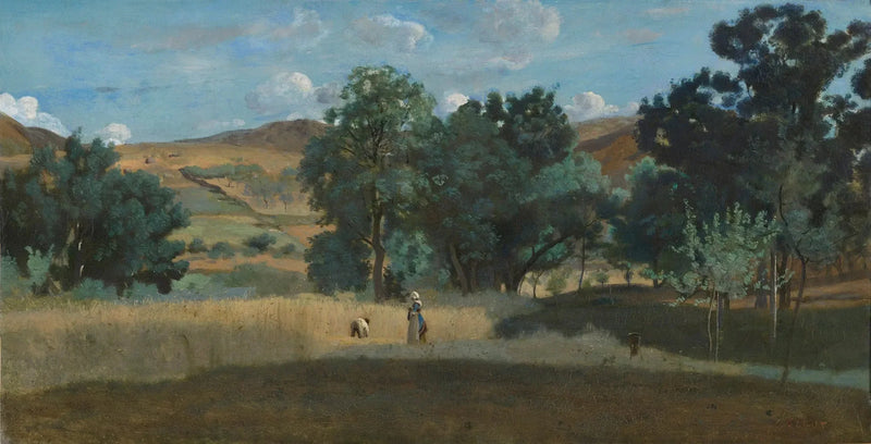 Weizenfeld im Morvan - Jean-Baptiste Camille Corot