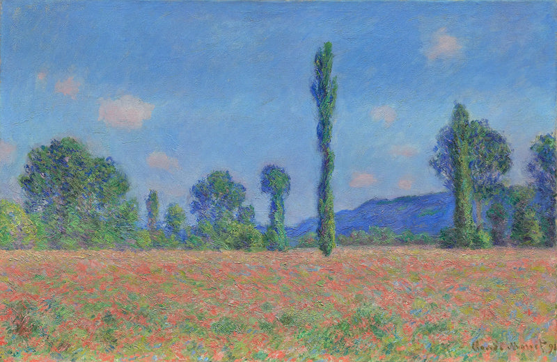 Mohnfeld in Giverny - Claude Monet