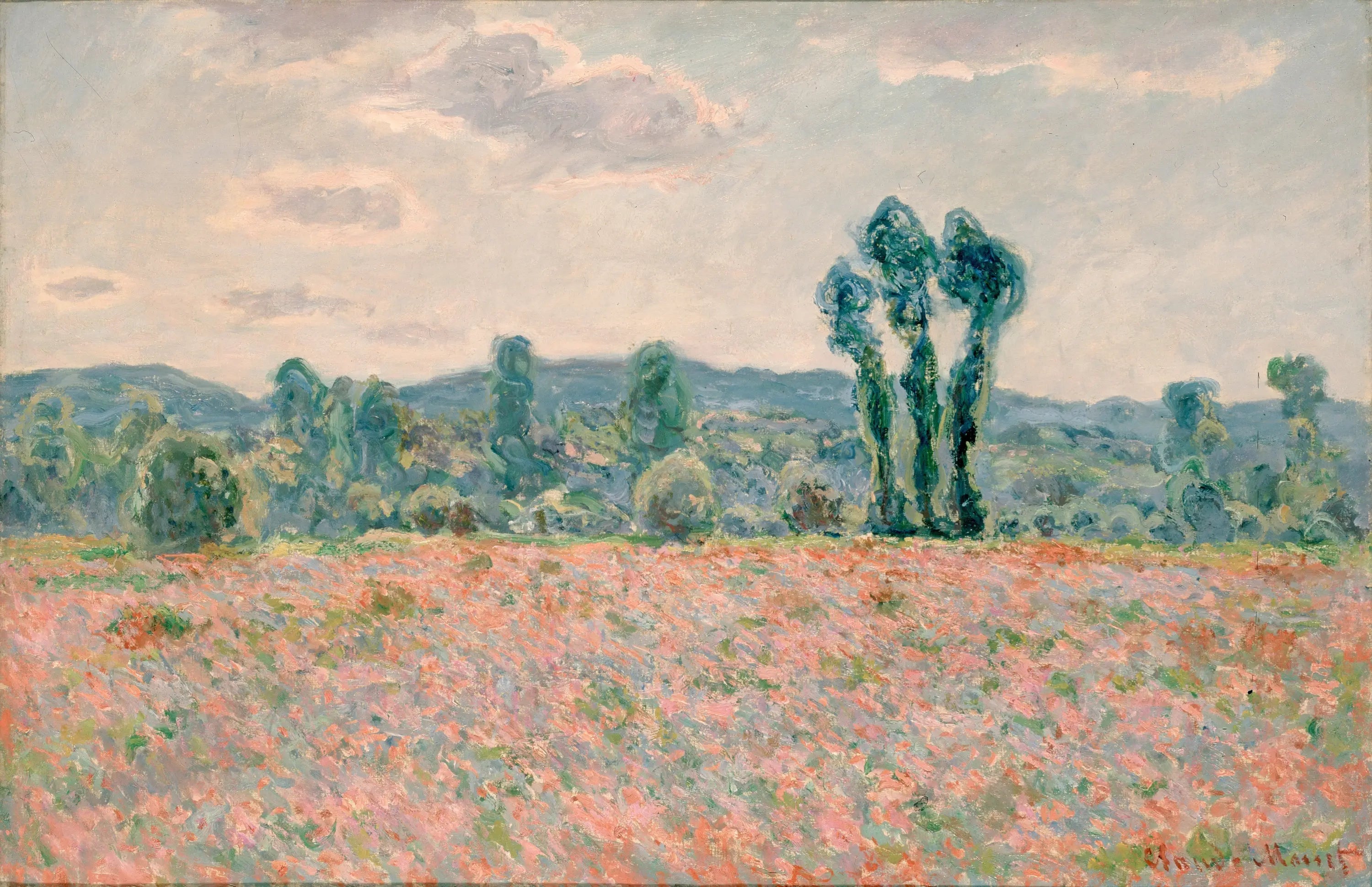 Champ de coquelicots - Claude Monet image 1 reproduction de peinture à l’huile