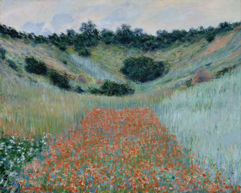 Mohnfeld in einer Senke bei Giverny - Claude Monet
