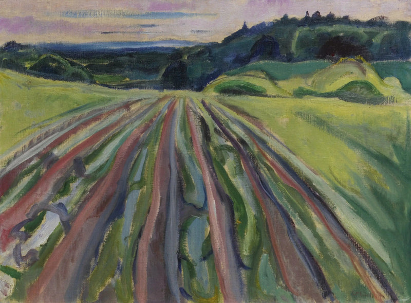 bearbeiteter Acker - Edvard Munch