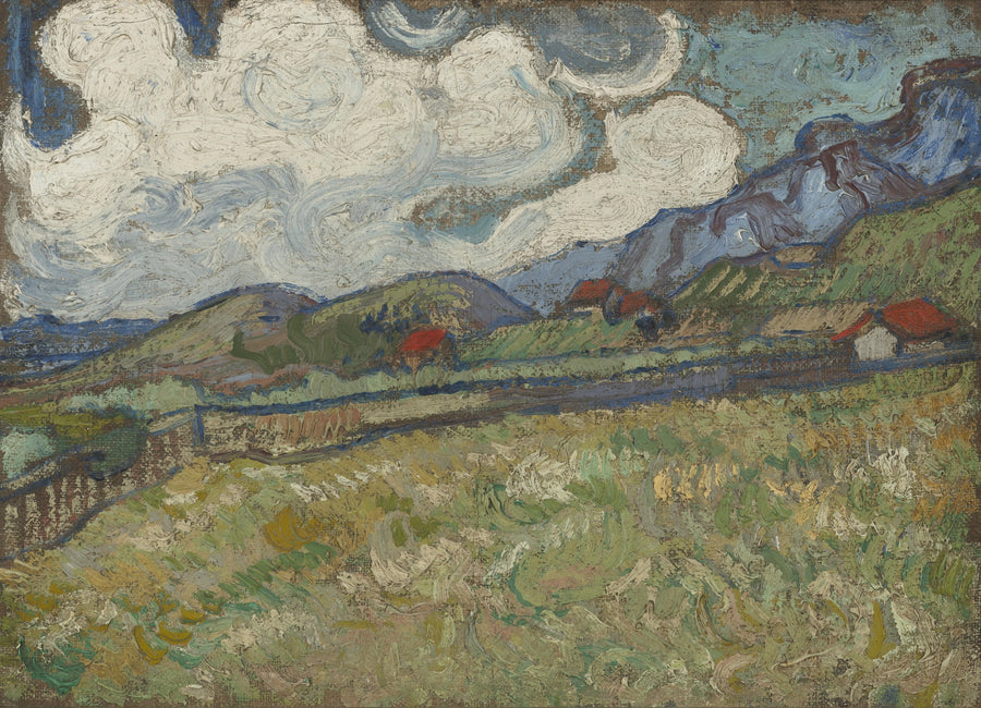 Das Weizenfeld hinter dem Krankenhaus Saint-Paul, Saint-Rémy - Vincent van Gogh