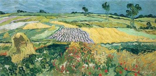 Champs à Auvers - Van Gogh - Reproductions de tableaux et peintures haut de gamme