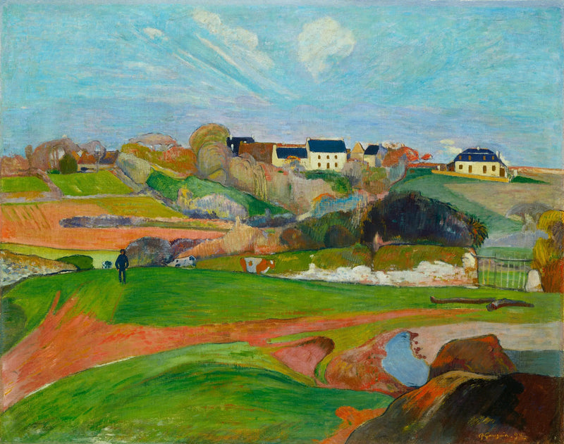Felder bei Pouldu oder Landschaft bei Pouldu - Paul Gauguin