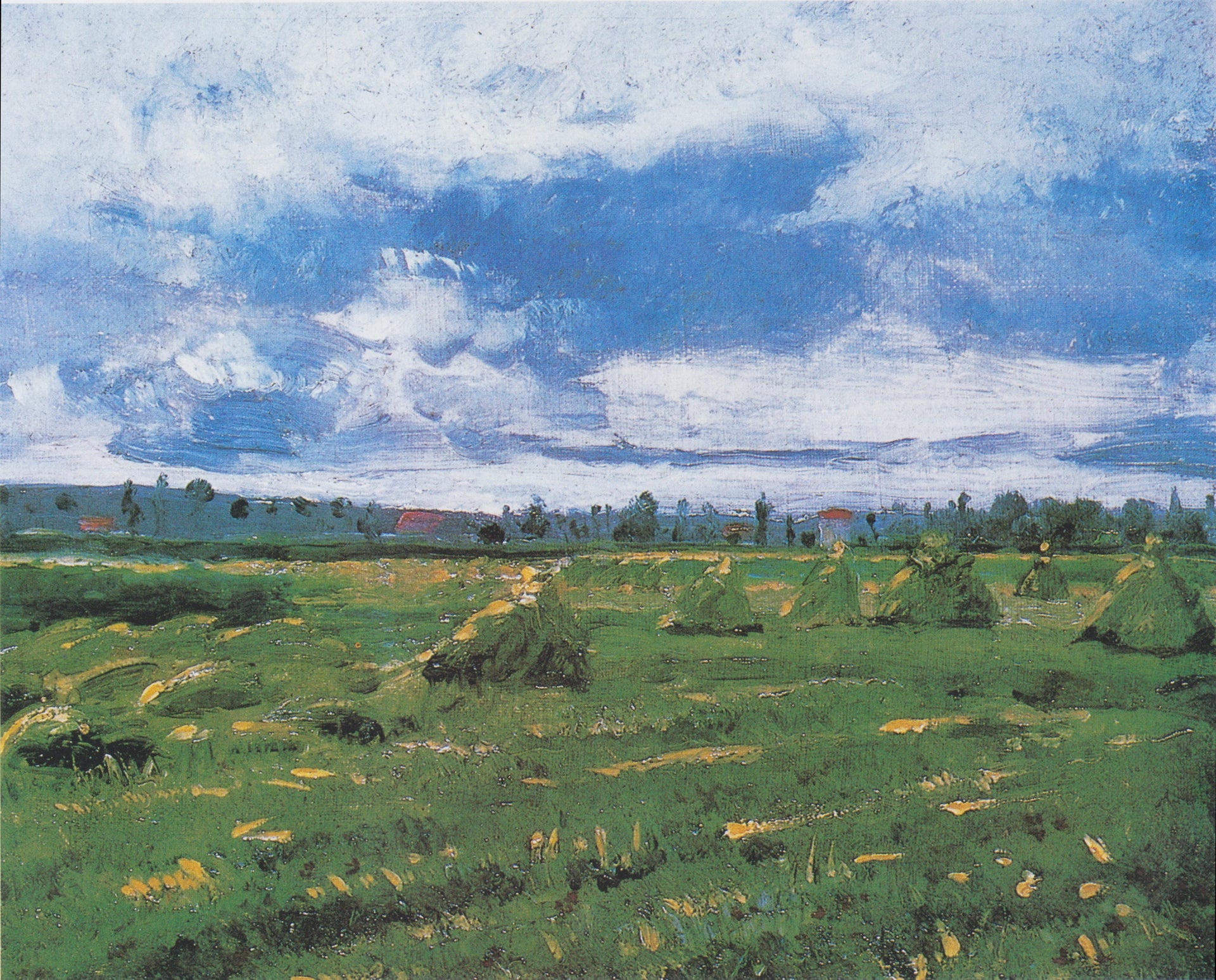 Champs de blé avec meules JH1478 de Vincent van Gogh