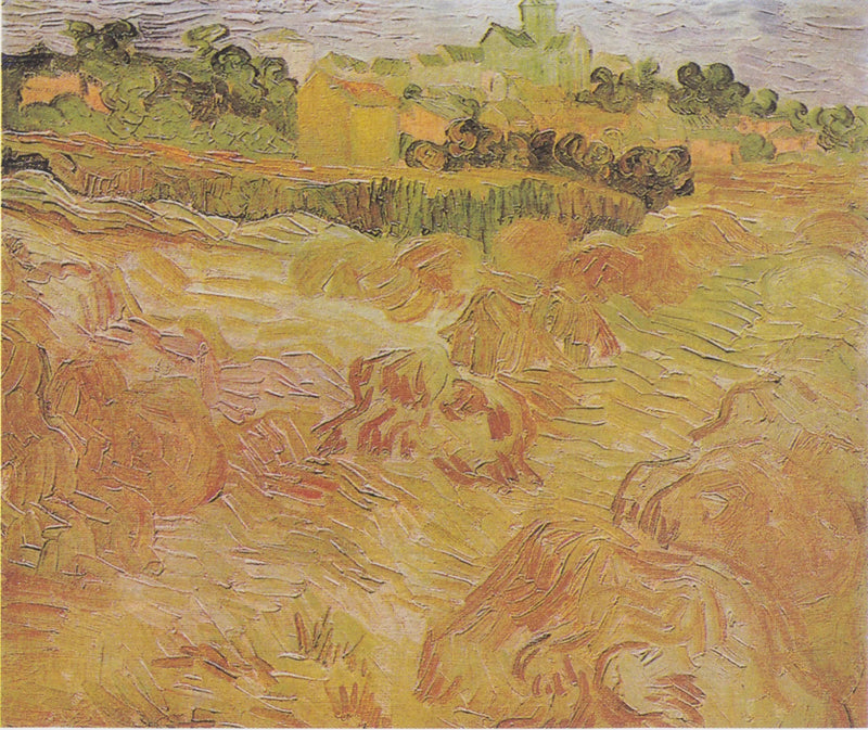 Weizenfeld mit Auvers im Hintergrund - Vincent van Gogh