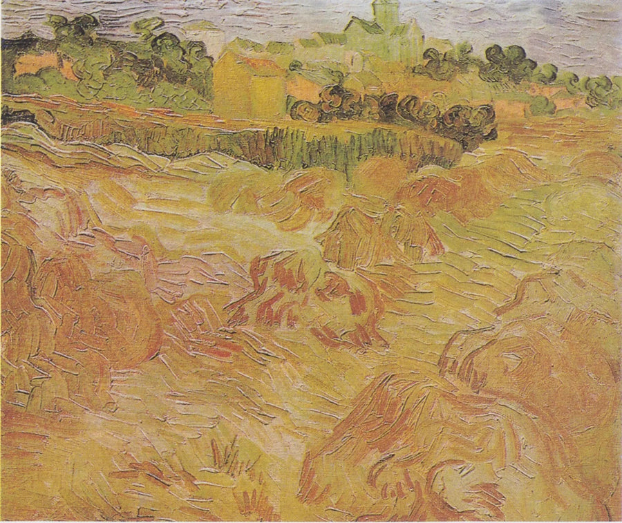 Weizenfeld mit Auvers im Hintergrund - Vincent van Gogh