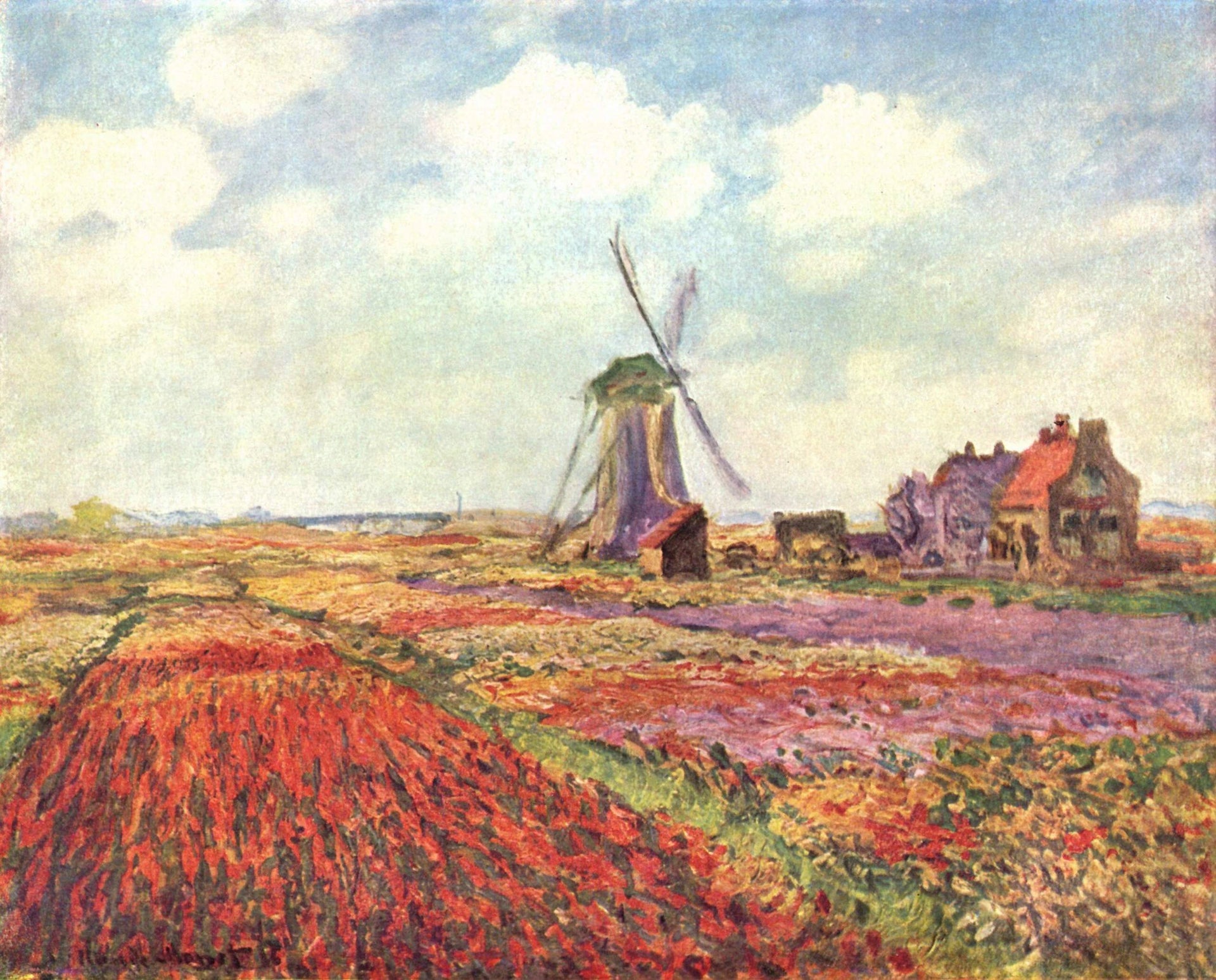 Champs de tulipes en Hollande W1067 par Claude Monet, musée d’Orsay
