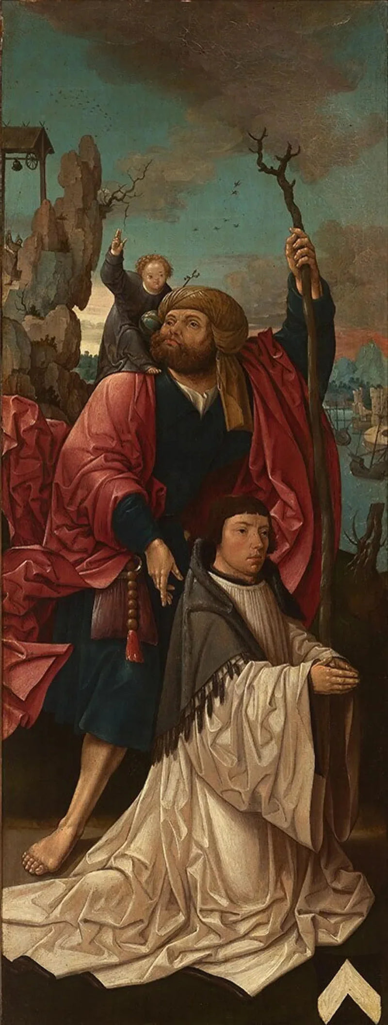 Chanoine Dirk Willemsz van Rietwijk mit Sankt Christophorus - Jacob Cornelisz van Oostsanen
