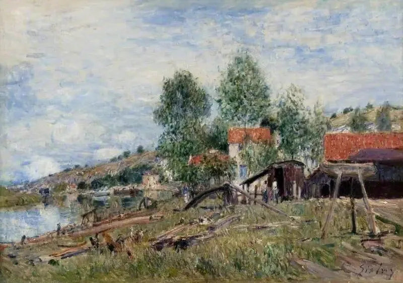 Werft von Saint-Mammès - Alfred Sisley