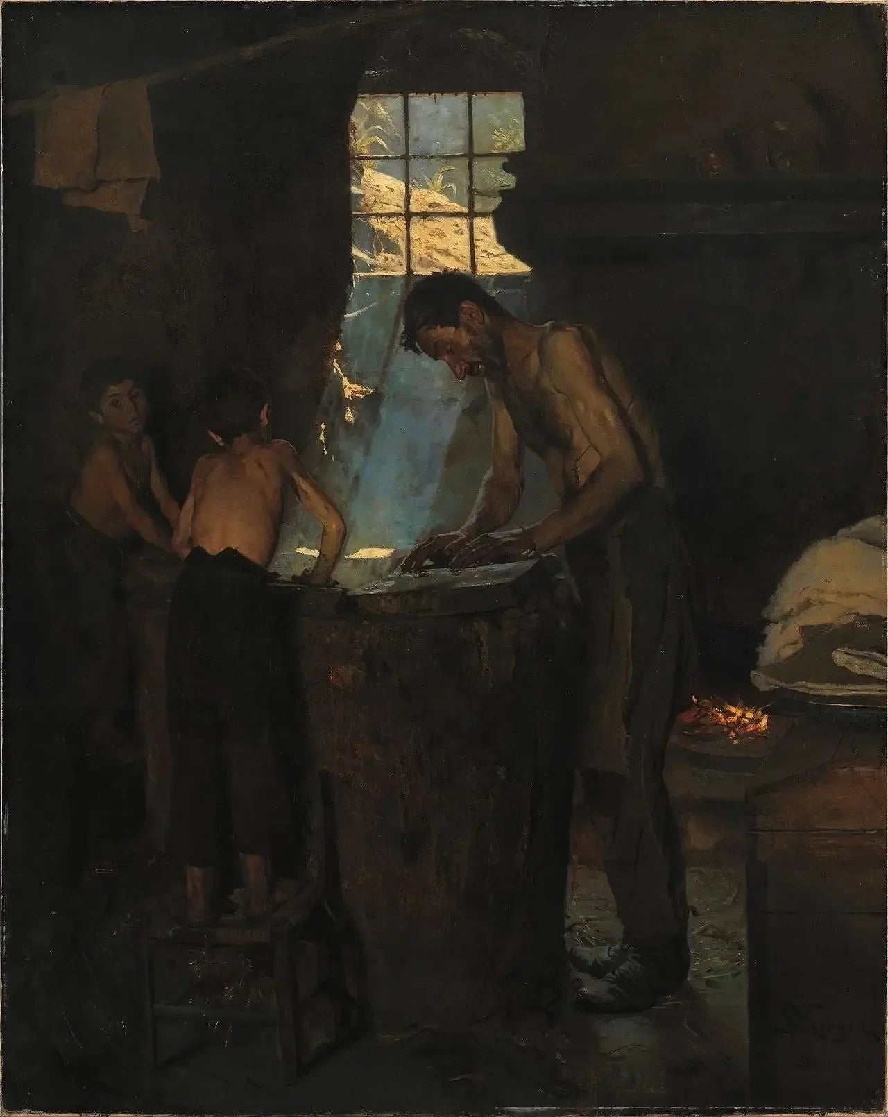 Chapeliers dans un village italien - Peder Severin Krøyer image 1 reproduction de peinture à l’huile