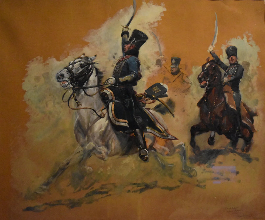 Chargé de hussards du 1er Empire - Édouard Detaille image 1 tableau peint à l’huile sur toile