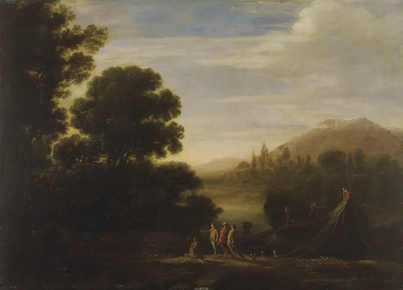Beladung des Holzes im goldenen Abendlicht - Claude Lorrain