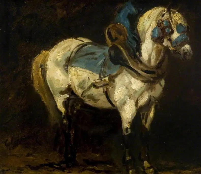 Grauer Riemen-Ladegerät mit blauen Gurten - Théodore Géricault