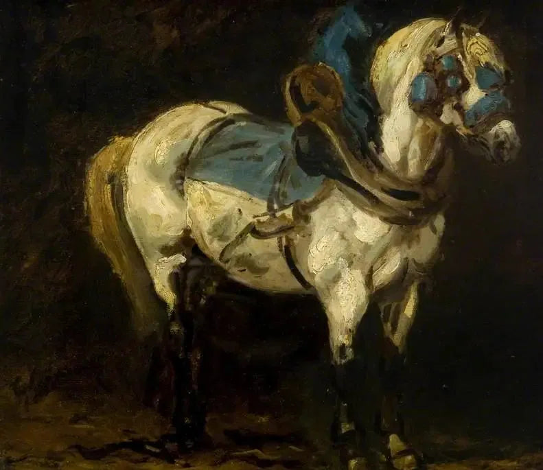 Grauer Riemen-Ladegerät mit blauen Gurten - Théodore Géricault