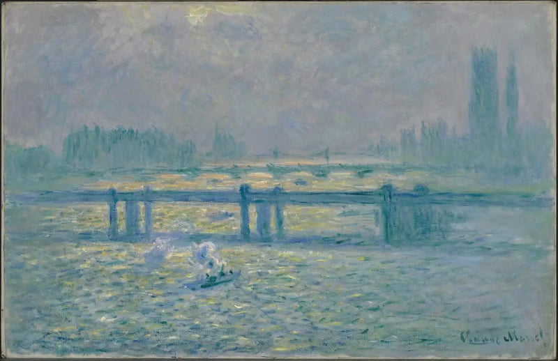 Charing Cross Bridge, Spiegelungen auf der Themse - Claude Monet