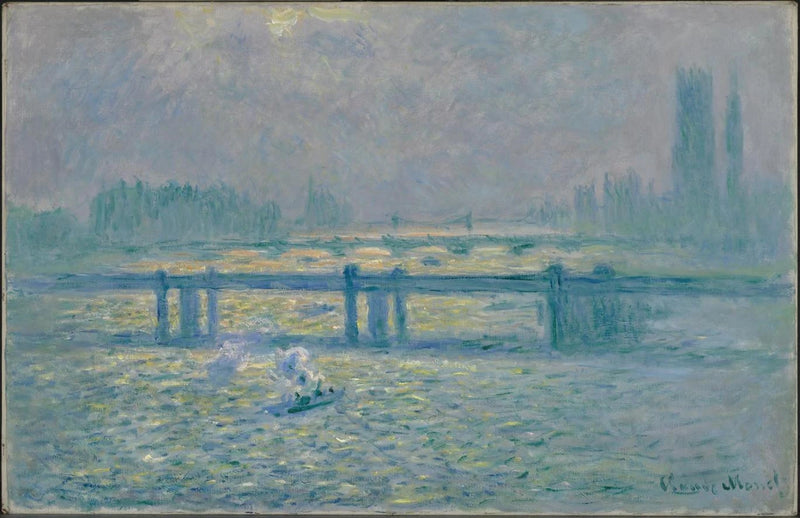 Charing Cross Bridge, Spiegelungen auf der Themse - Claude Monet