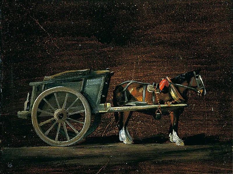 Bauernwagen, gezogener Pferd - John Constable