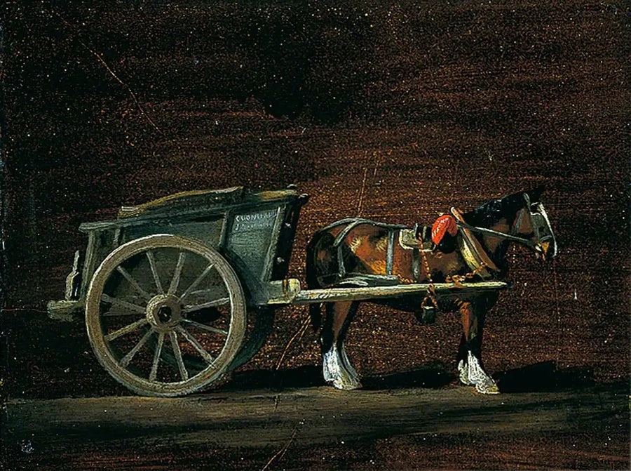Bauernwagen, gezogener Pferd - John Constable