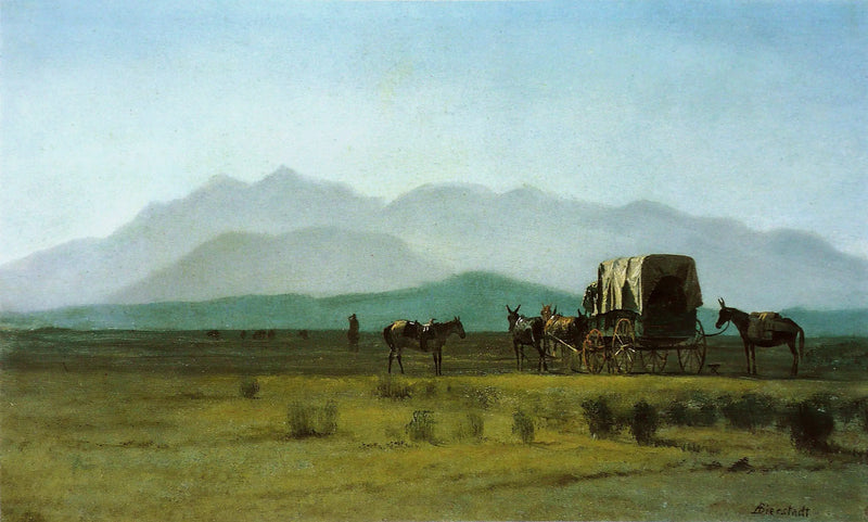 Vermessungswagen in den Rocky Mountains - Albert Bierstadt