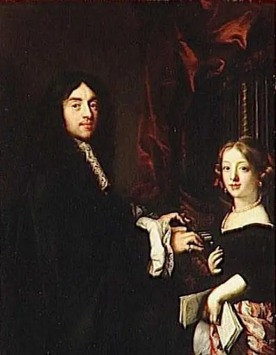 Charles Couperin und die Tochter des Malers - Claude Lefèbvre