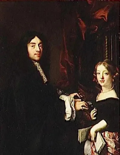 Charles Couperin und die Tochter des Malers - Claude Lefèbvre
