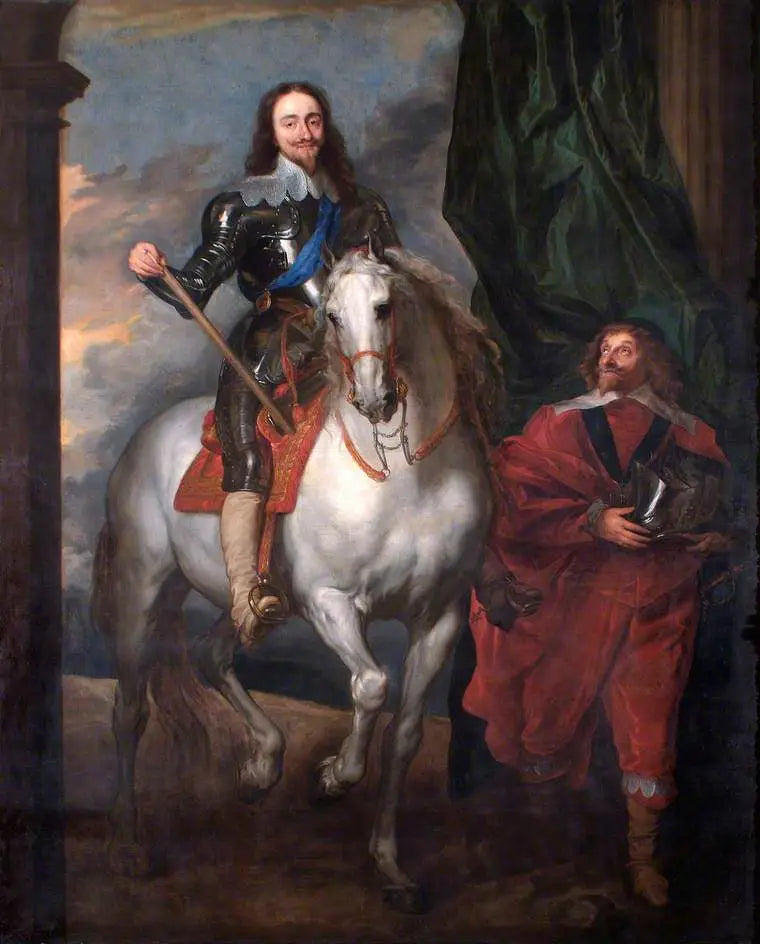 Karl I. (1600-1649), auf dem Pferd mit Monsieur de Saint-Antoine - Antoine van Dyck