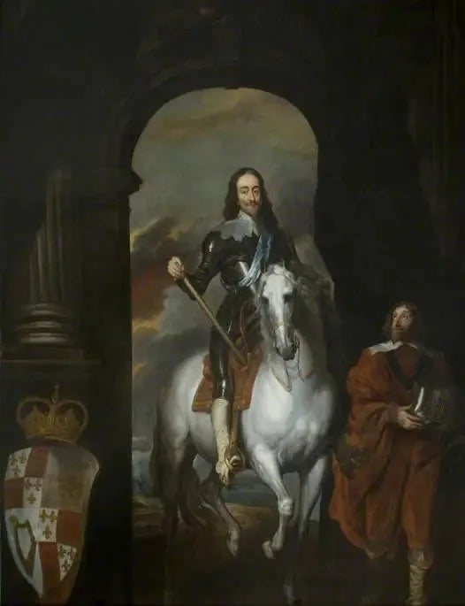 Karl I. (1600-1649), auf einem weißen Pferd - Antoine van Dyck