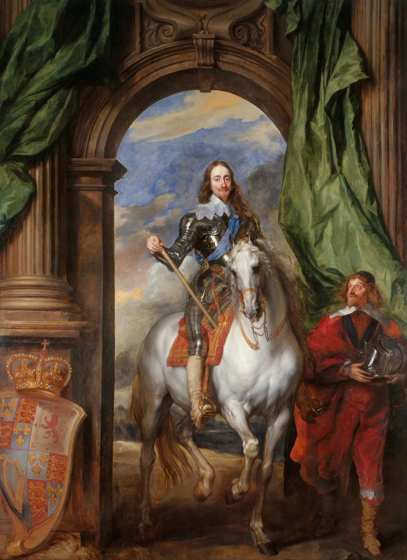 Karl I. auf dem Pferd mit Monsieur de Saint Antoine - Antoine van Dyck