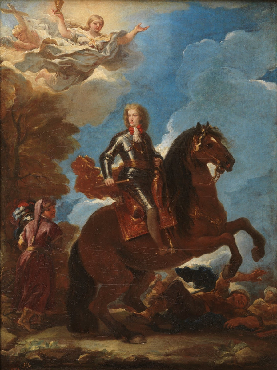 Karl II., König von Spanien, auf dem Pferd - Luca Giordano