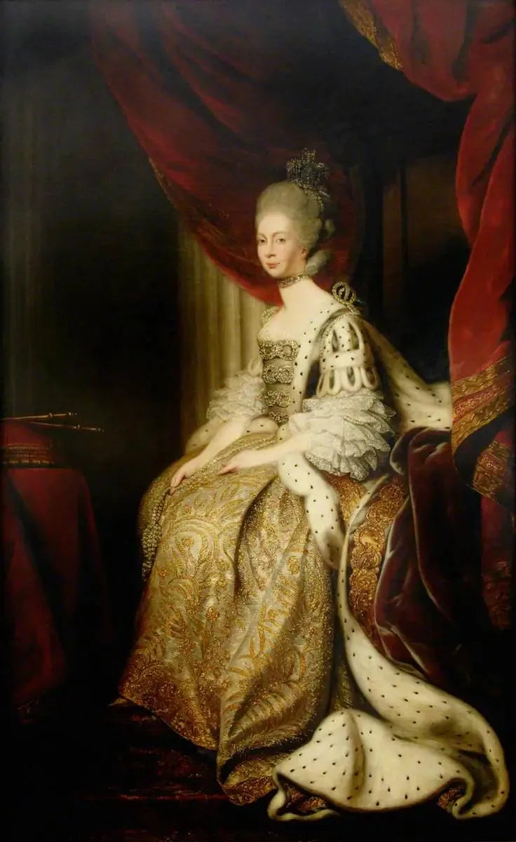 Charlotte-Sophie de Mecklembourg-Strelitz (1744–1818), Königin-Gemahlin von George III - Joshua Reynolds