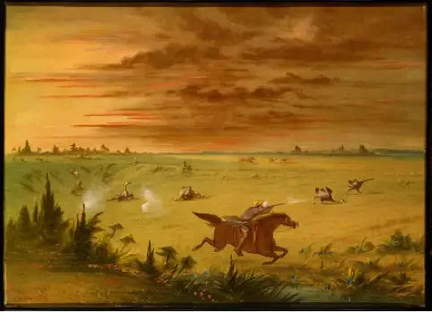 Jagd auf Strauße, Buenos Aires - Auca - George Catlin