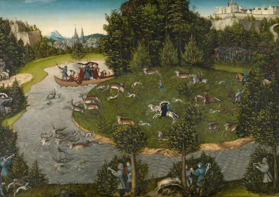 Hirschjagd des Kurfürsten Friedrich des Weisen - Lucas Cranach der Ältere