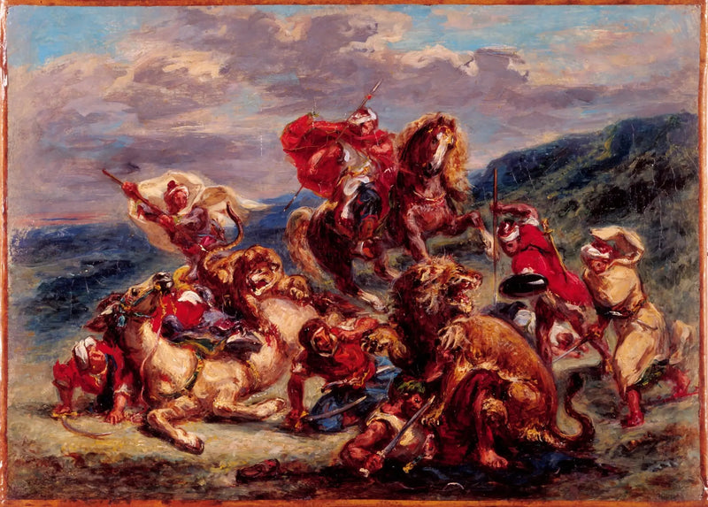 Löwenjagd - Eugène Delacroix
