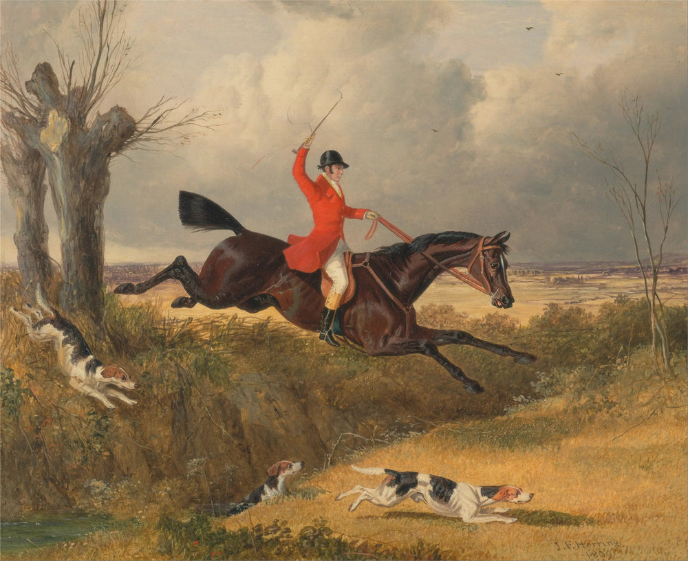 Chasse au renard : nettoyage d'un fossé - John Frederick Herring, Sr. image 1 tableau peint à l’huile sur toile