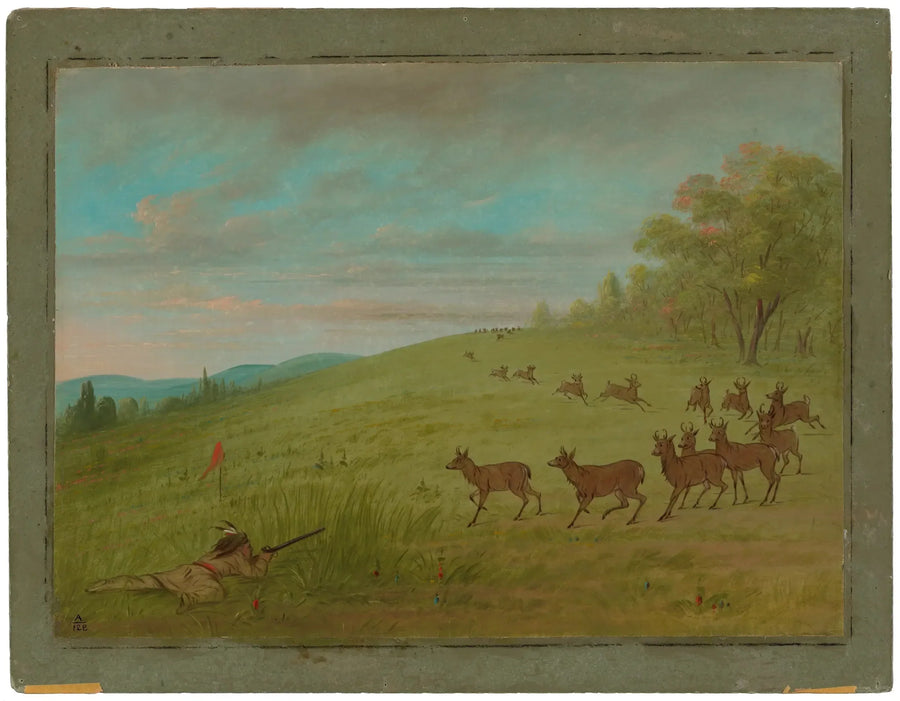 Antilopenjagd - Assinneboine - George Catlin