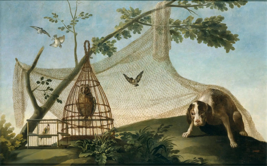 Jagd mit einem Ruf - Francisco de Goya