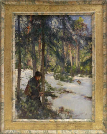 Fuchsjäger auf der Pirsch - Bruno Liljefors