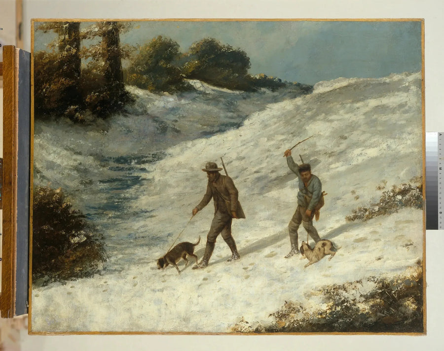 Jäger im Schnee - Gustave Courbet