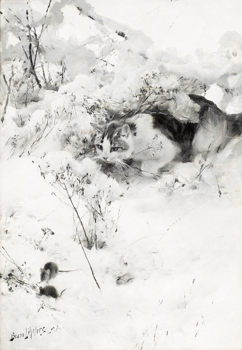 Stalkende Katze – Bruno Liljefors
