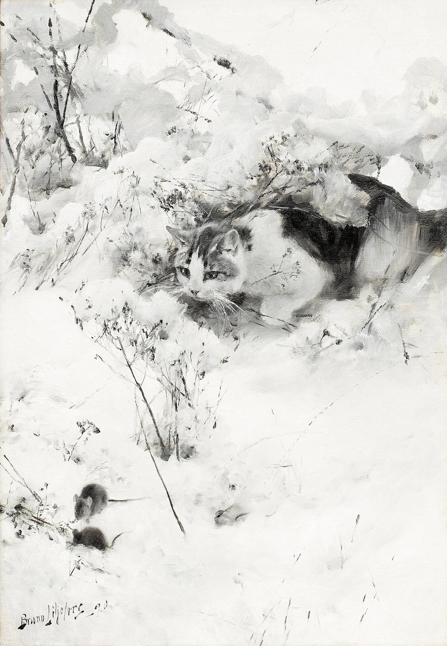 Stalkende Katze – Bruno Liljefors