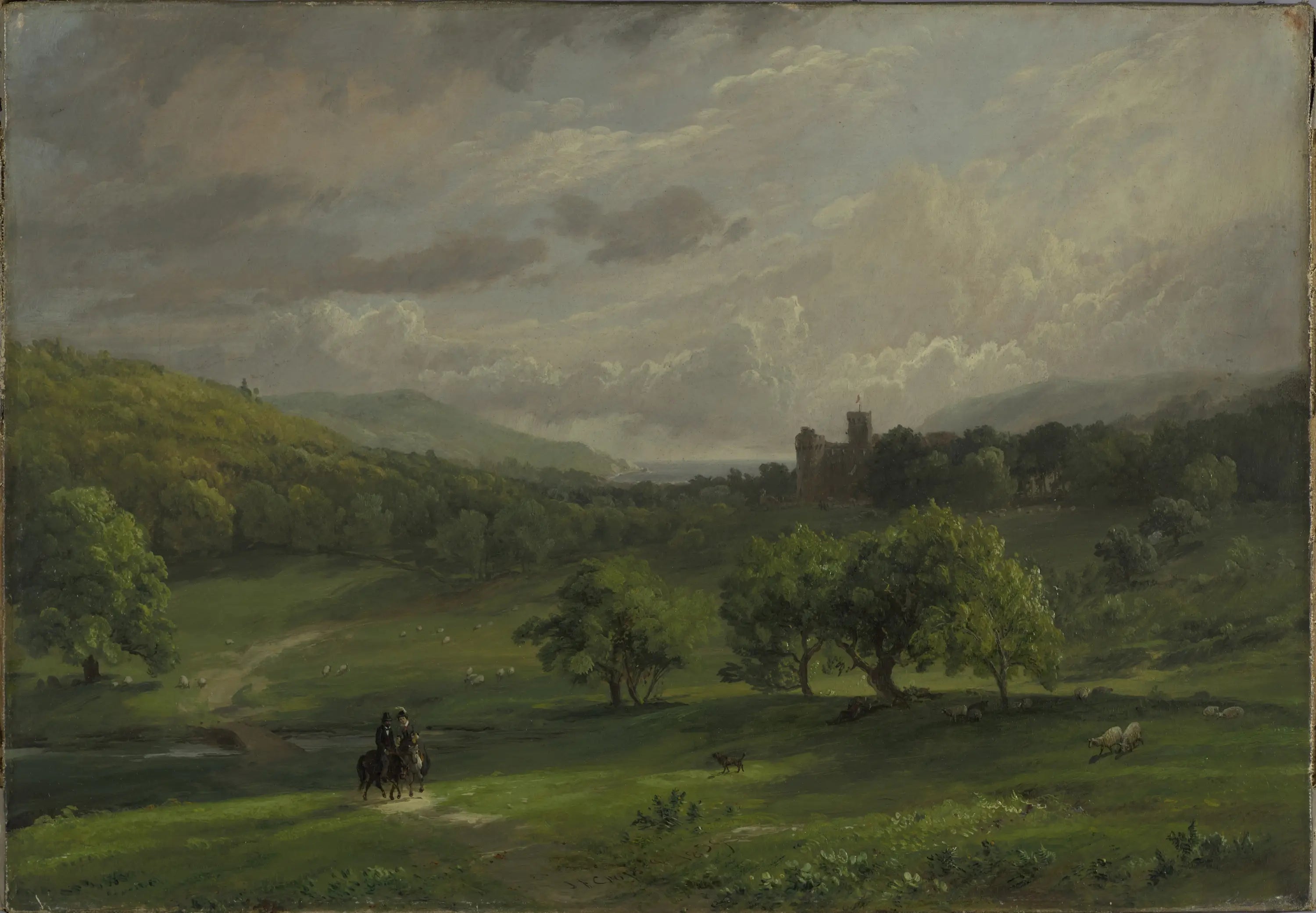 Château de Lulworth - Jasper Francis Cropsey image 1 reproduction artisanale de tableau