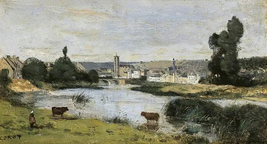 Château-Thierry. Übersicht mit dem Turm von Saint-Crépin - Jean-Baptiste Camille Corot