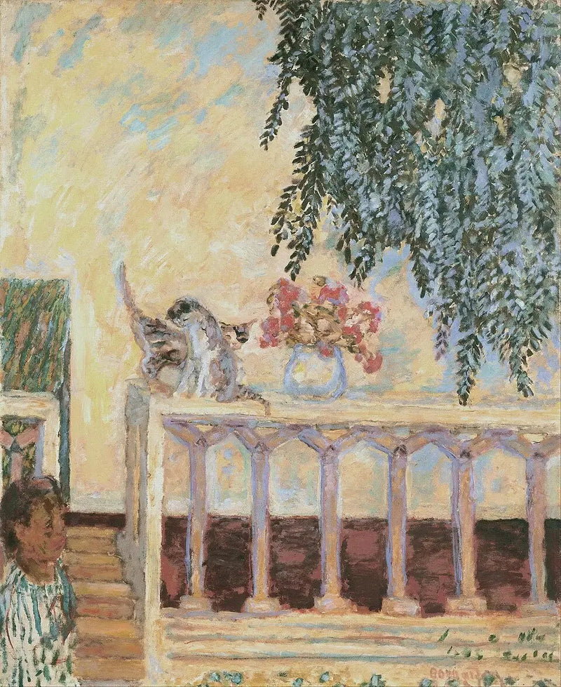 Katzen auf dem Geländer - Pierre Bonnard