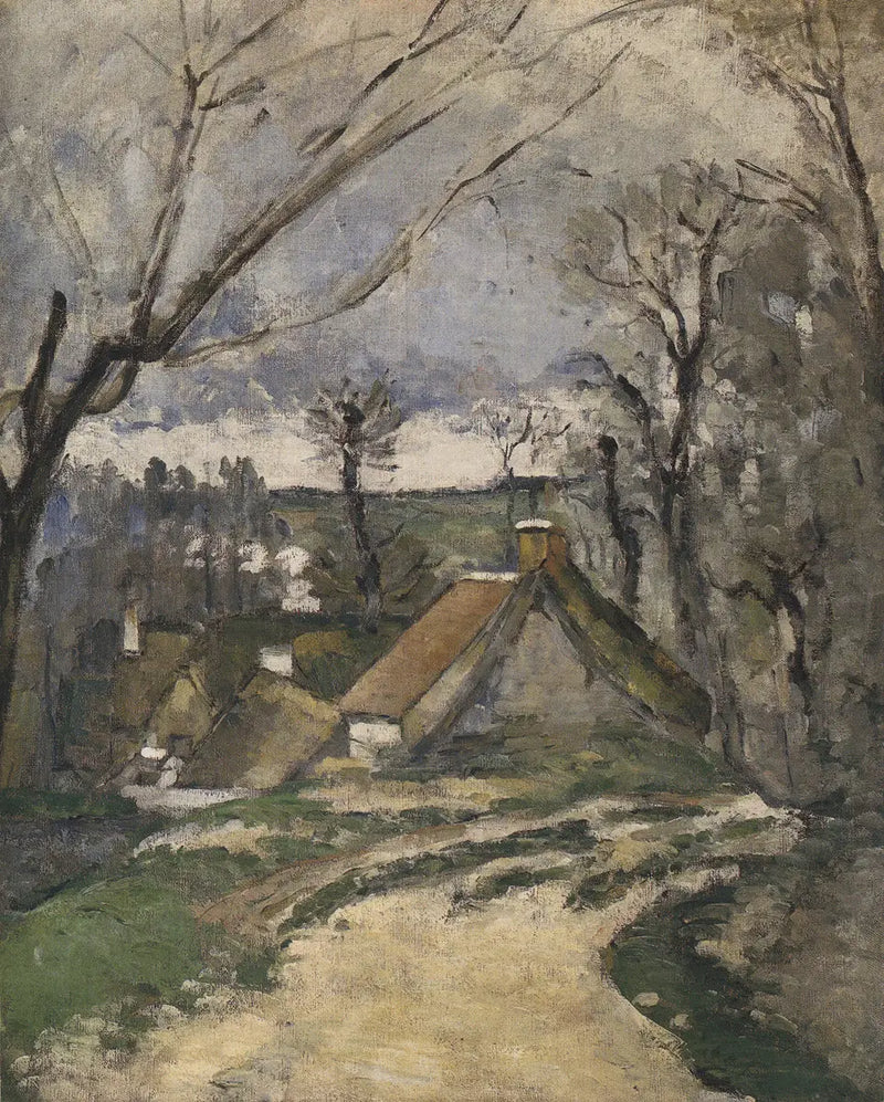 Reetgedeckte Häuser in Auvers-sur-Oise - Paul Cézanne