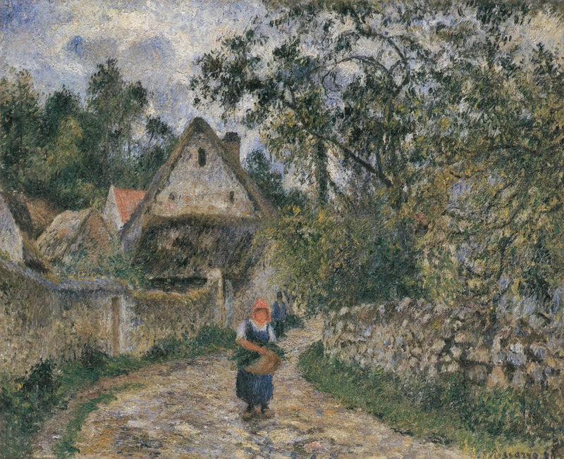 Chaumières im Valhermeil, Auvers-sur-Oise - Camille Pissarro
