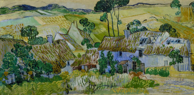 Häuser auf einem Hügel - Vincent van Gogh